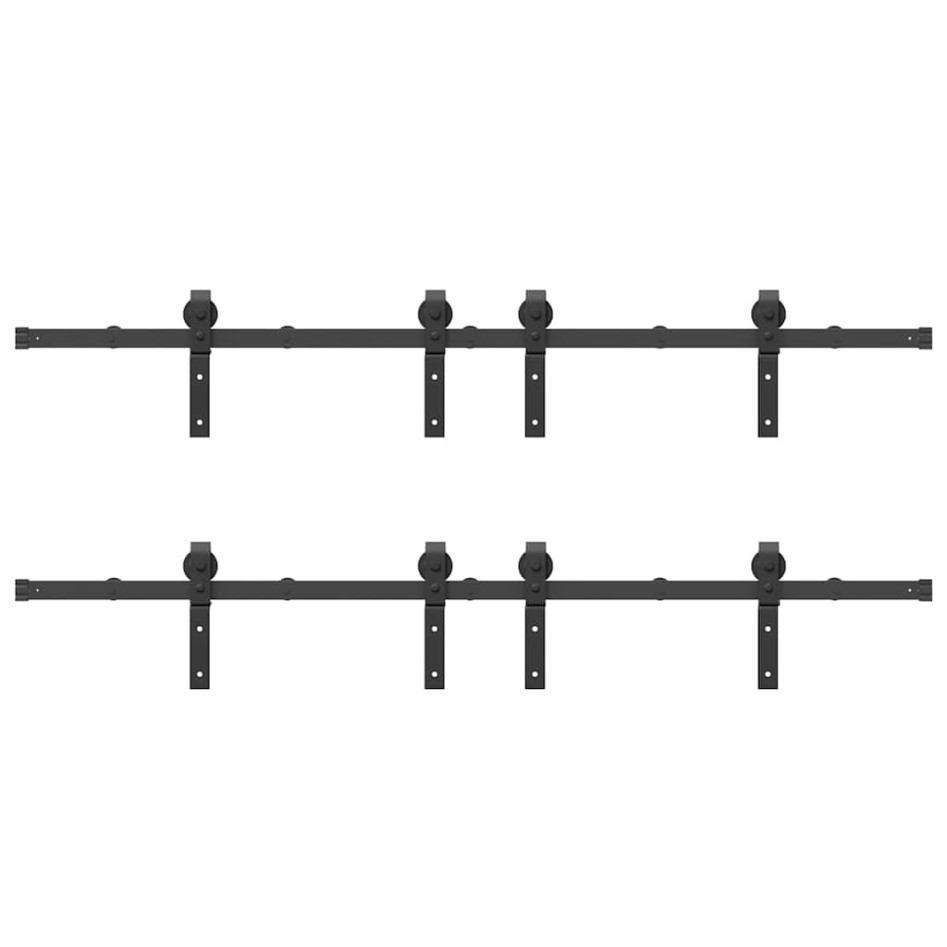 Kit de herrajes para puertas correderas acero negro 400