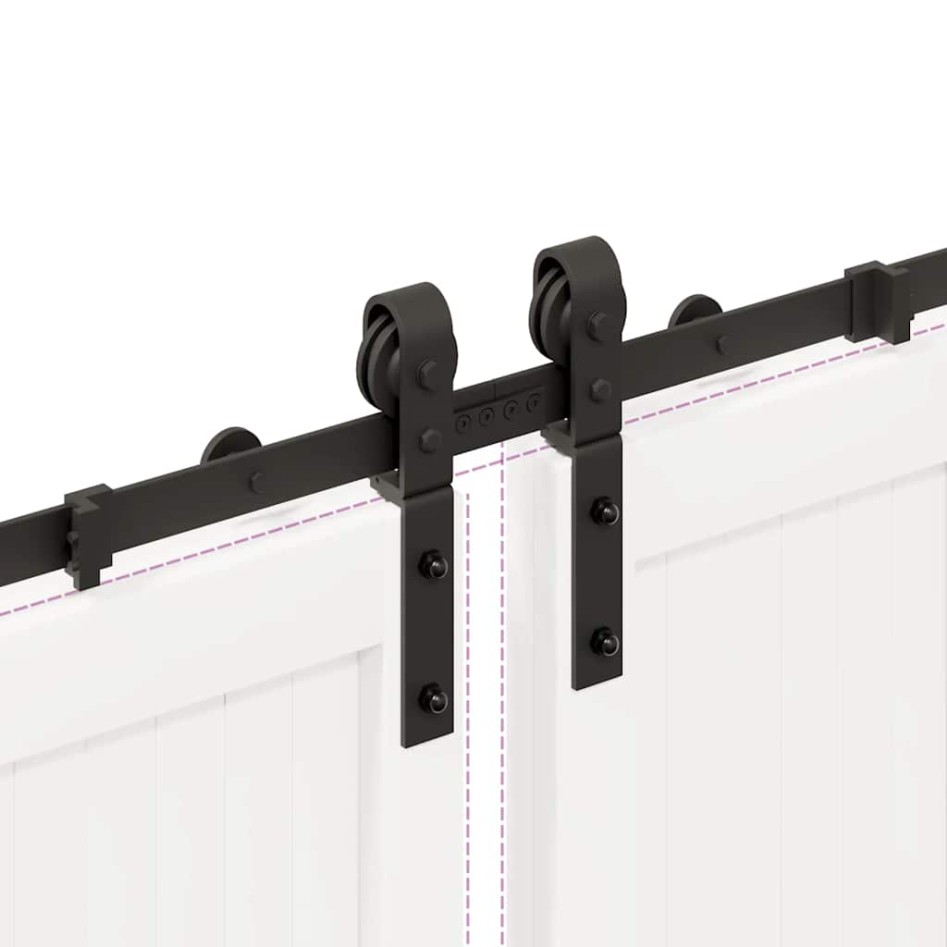 Kit de herrajes para puertas correderas acero negro 400