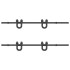 Kit de herrajes para puertas correderas acero negro 366