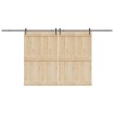 Kit de herrajes para puertas correderas acero negro 427 cm