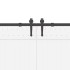 Kit de herrajes para puertas correderas acero negro 427