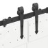 Kit de herrajes para puertas correderas acero negro 427