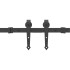 Kit de herrajes para puertas correderas acero negro 427