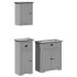Juego de muebles de baño BODO 3 pzas madera maciza pino