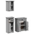 Juego de muebles de baño BODO 3 pzas madera maciza pino