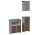 Juego de muebles de baño BODO 3 pzas madera maciza pino