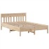 Estructura de cama sin colchón madera maciza de pino 140x190