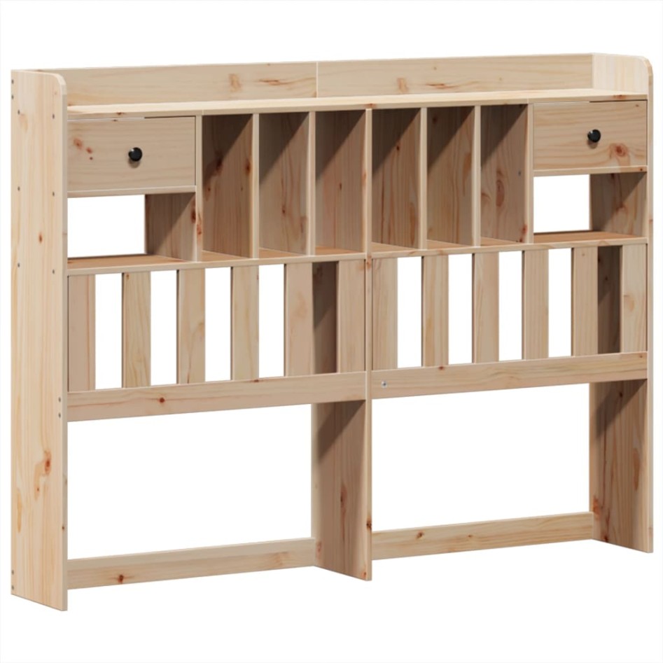 Estructura de cama sin colchón madera maciza de pino 140x190
