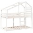 Cama con techo madera maciza de pino blanco 80x200