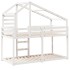 Cama con techo madera maciza de pino blanco 80x200