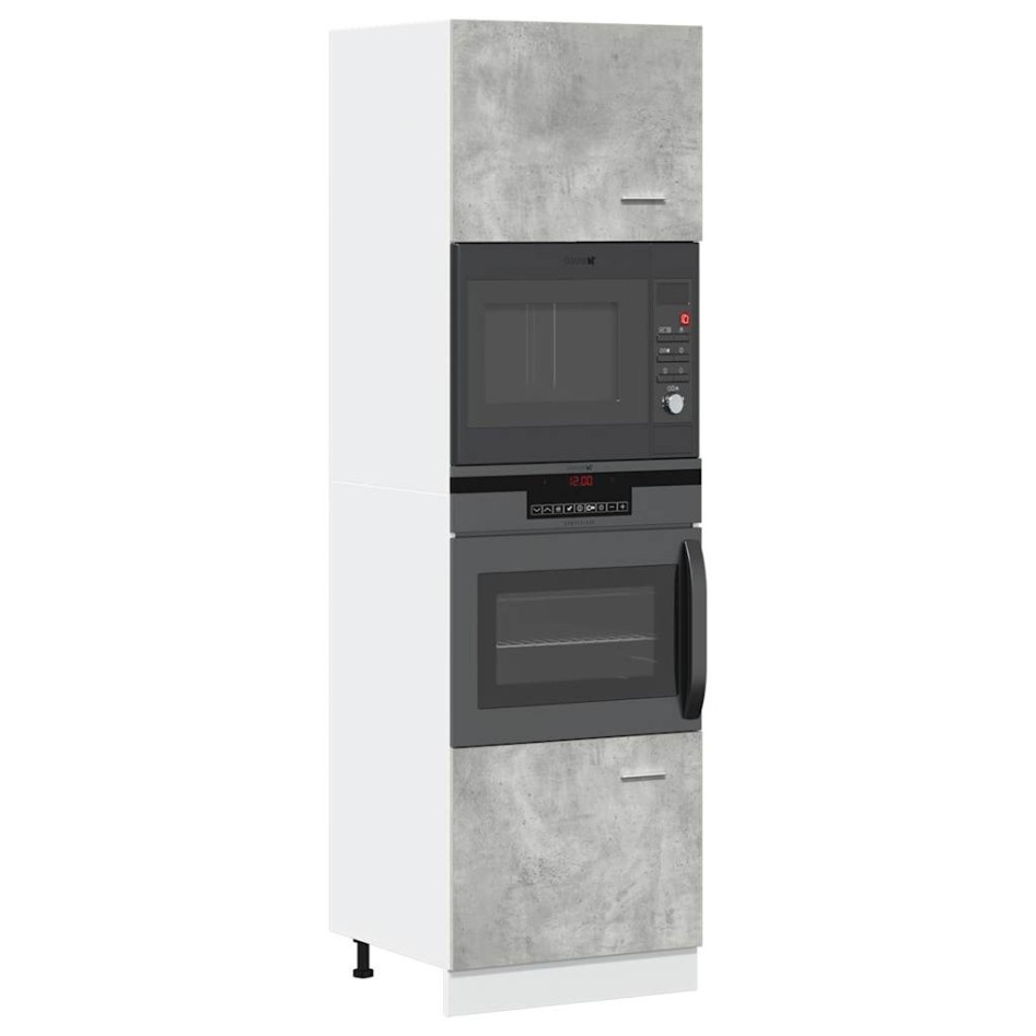 Armario de microondas contrachapada gris hormigón 60x57x207