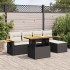 Set sofás jardín y cojines 6 pzas ratán sintético acacia