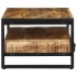 Mesa de centro de madera maciza de mango rugosa 90x50x36