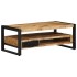 Mesa de centro de madera maciza de mango rugosa 90x50x36