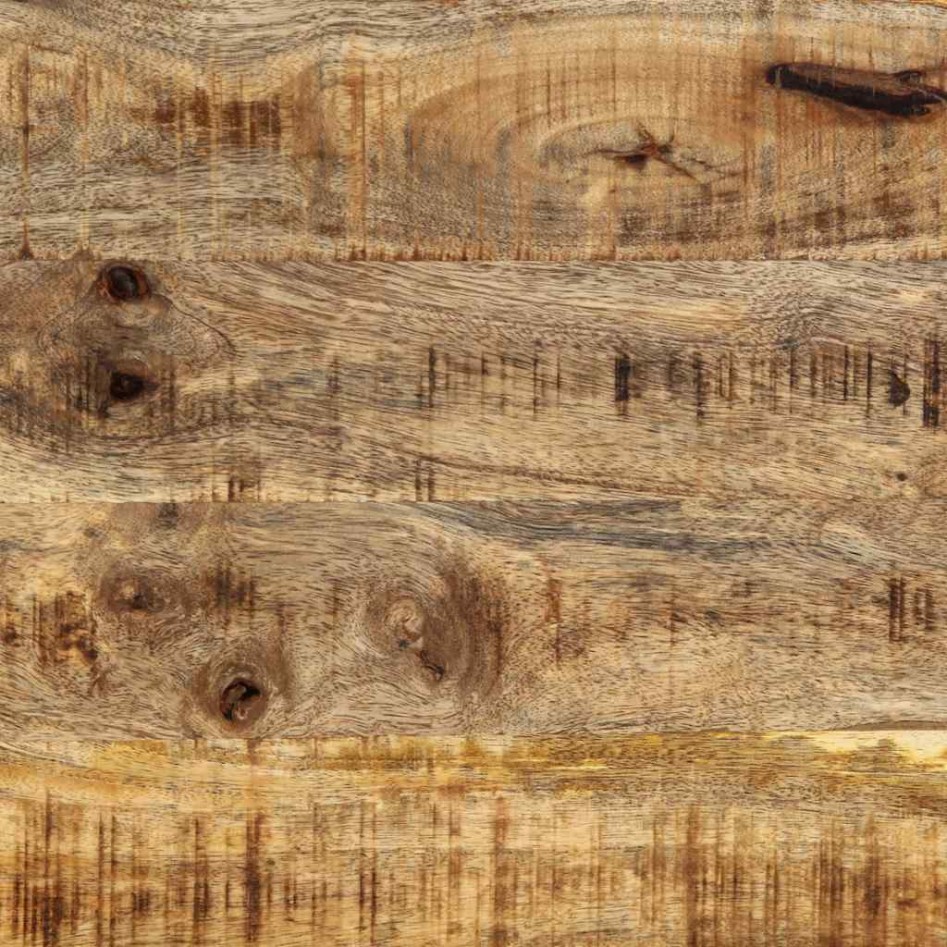 Mesa de centro de madera maciza de mango rugosa 90x50x36