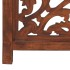 Biombo 3 paneles tallado a mano madera mango marrón 120x165