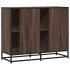 Aparador de madera de ingeniería marrón roble 92x35x76