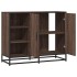 Aparador de madera de ingeniería marrón roble 92x35x76