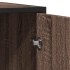 Aparador de madera de ingeniería marrón roble 92x35x76