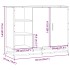 Aparador de madera de ingeniería marrón roble 92x35x76
