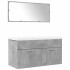 Set muebles de baño 2 piezas madera contrachapada gris