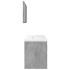 Set muebles de baño 2 piezas madera contrachapada gris