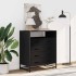Cajonera de madera contrachapada negro 70x41x83,5