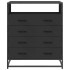 Cajonera de madera contrachapada negro 70x41x83,5