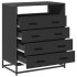 Cajonera de madera contrachapada negro 70x41x83,5