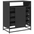 Cajonera de madera contrachapada negro 70x41x83,5