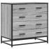 Cajonera de madera contrachapada gris sonoma 70x41x70