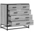Cajonera de madera contrachapada gris sonoma 70x41x70