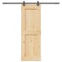 Puerta corredera con herrajes madera maciza de pino 80x210