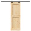 Puerta corredera con herrajes madera maciza de pino 80x210 cm