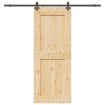 Puerta corredera con herrajes madera maciza de pino 90x210 cm