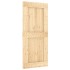Puerta corredera con herrajes madera maciza de pino 90x210