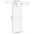 Puerta corredera con herrajes madera maciza de pino 90x210