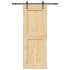 Puerta corredera con herrajes madera maciza de pino 85x210