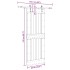 Puerta corredera con herrajes madera maciza de pino 85x210