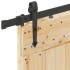 Puerta corredera con herrajes madera maciza de pino 85x210