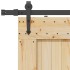 Puerta corredera con herrajes madera maciza de pino 85x210