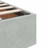 Estructura de cama otomana sin colchón terciopelo gris