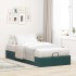 Estructura de cama otomana sin colchón terciopelo azul