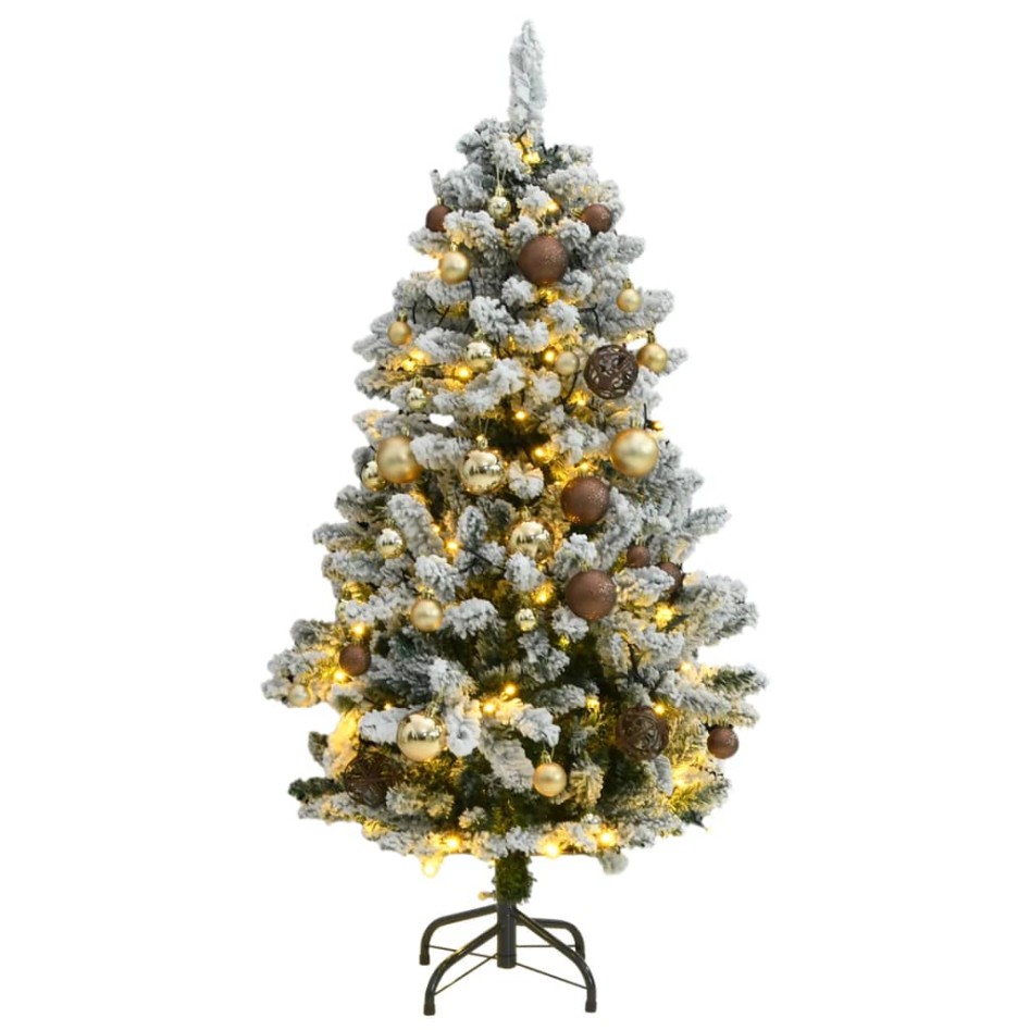 Árbol de Navidad artificial con bisagras 150 LED y bolas 150