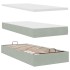 Estructura cama otomana colchón terciopelo gris claro
