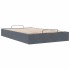 Estructura de cama otomana sin colchón terciopelo gris