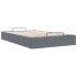 Estructura de cama otomana sin colchón terciopelo gris