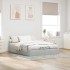 Estructura de cama otomana sin colchón terciopelo gris