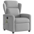 Sillón de masaje reclinable de tela gris