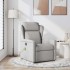 Sillón de masaje reclinable de tela gris